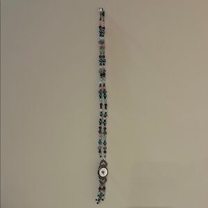 Elegant Multicolor Beaded Watch Necklace